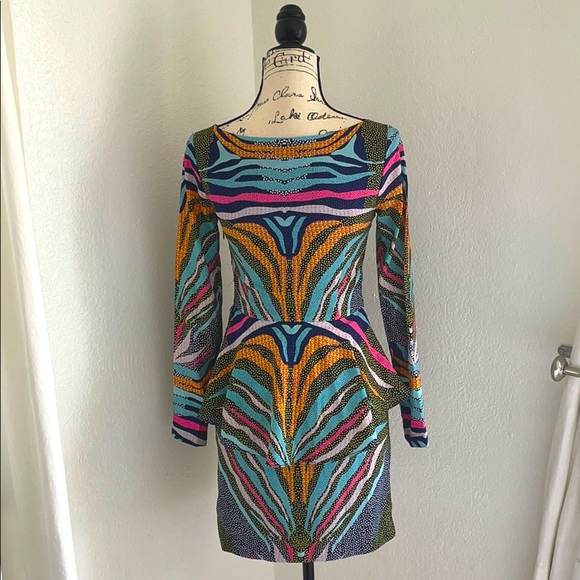 Mara Hoffman Phoenix Zebra Print Peplum Dress - Picture 4 of 10